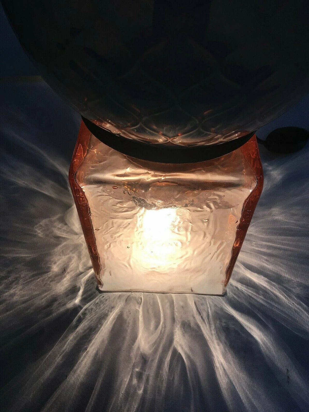 Lampada da tavolo in vetro di Murano di Seguso, anni '50 1201072