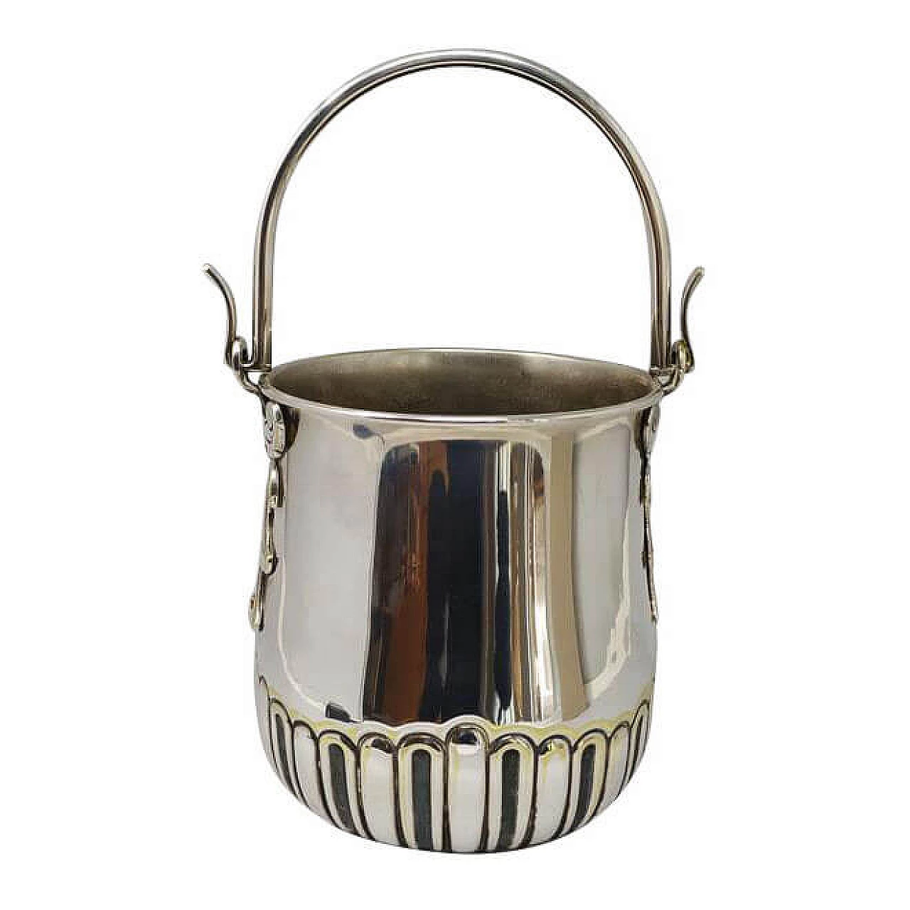 Ice bucket in plated silver by Aldo Tura for Macabo, 1950s 1201083