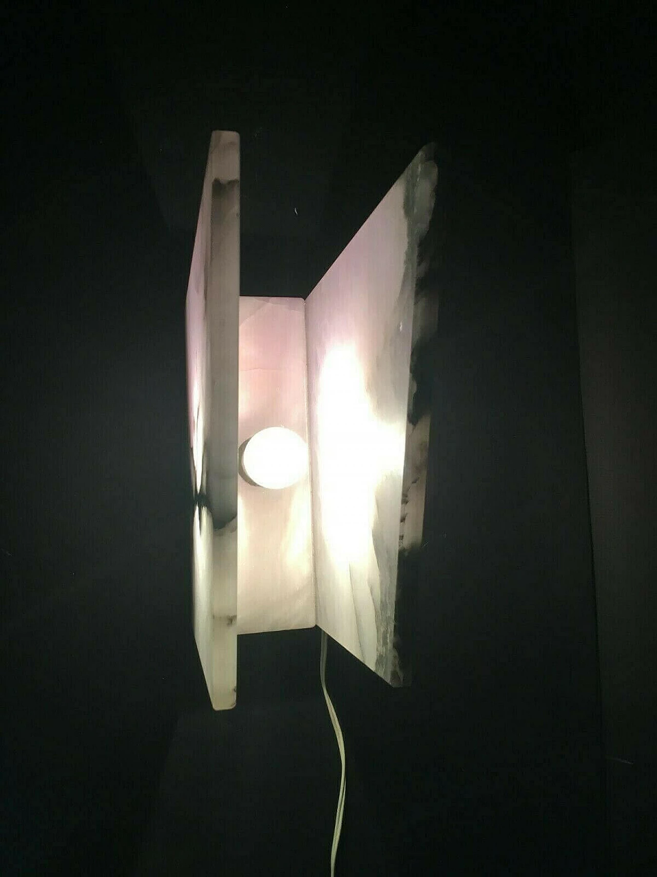 Lampada da tavolo in alabastro di Volterra, anni '60 1201155