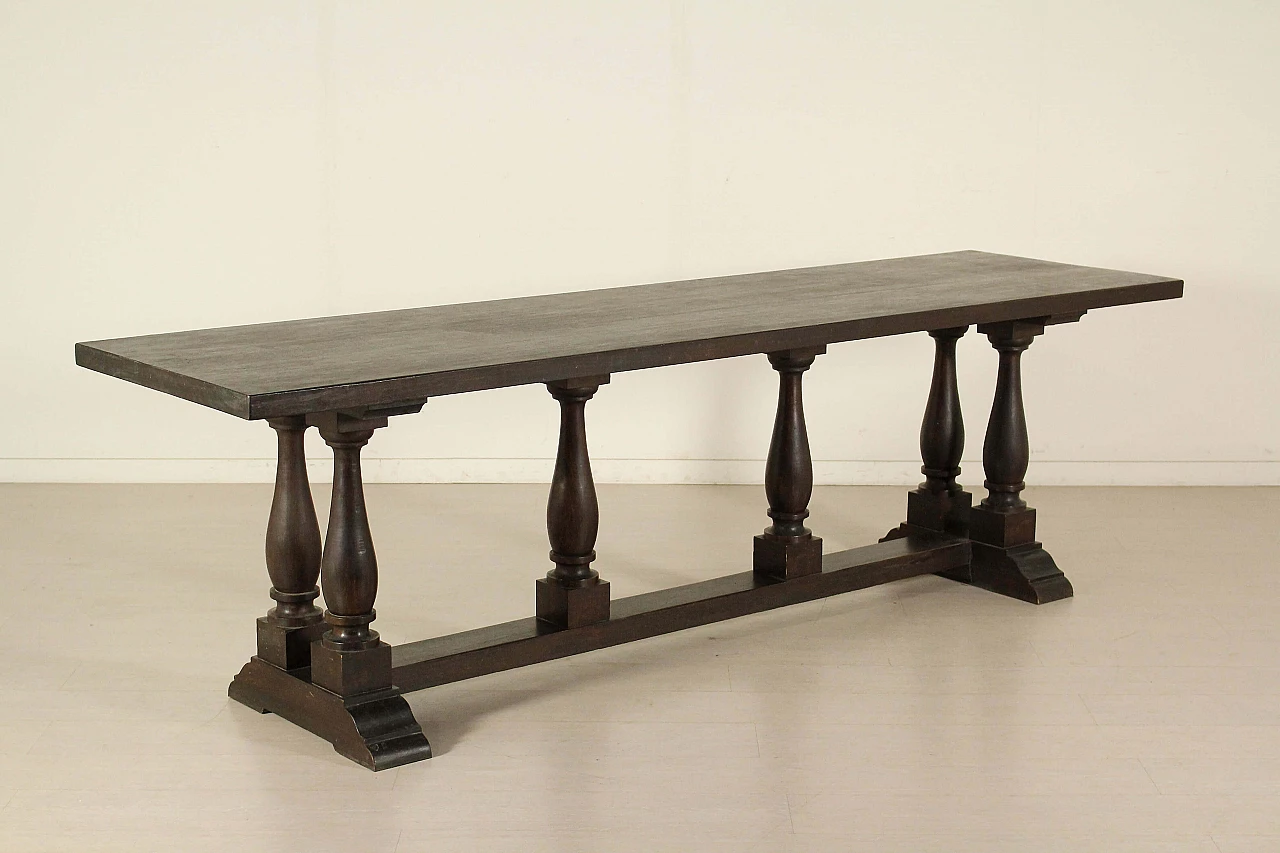 Dining table in solid teak Frattino style, 1950s 1201261