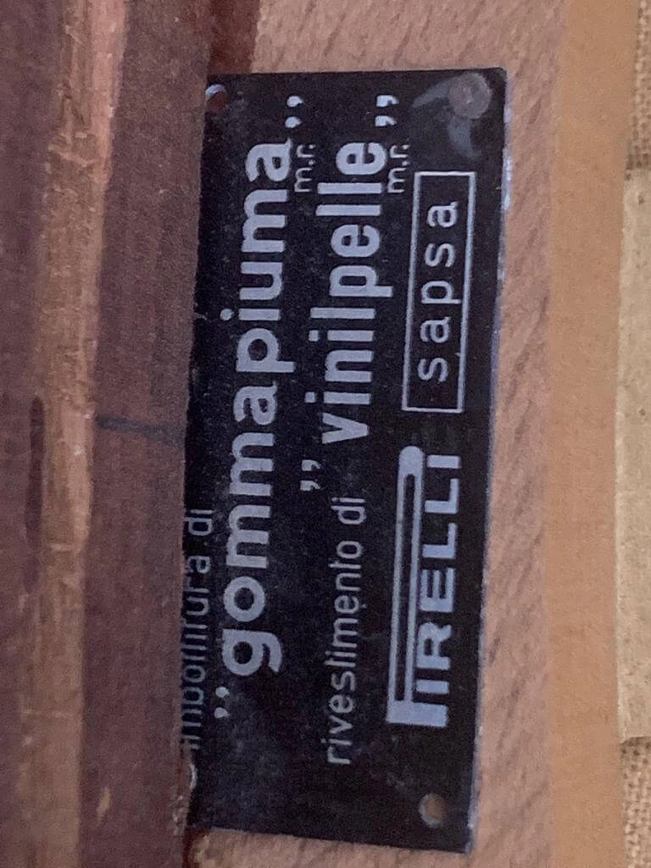 6 Sedie da pranzo con seduta in similpelle di Pirelli Sapsa, anni '50 1201316