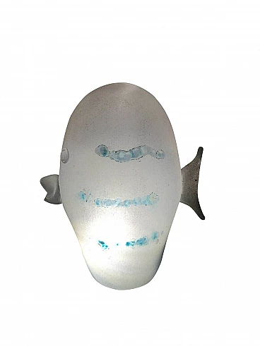 Murano glass table lamp by Barbini, 70s