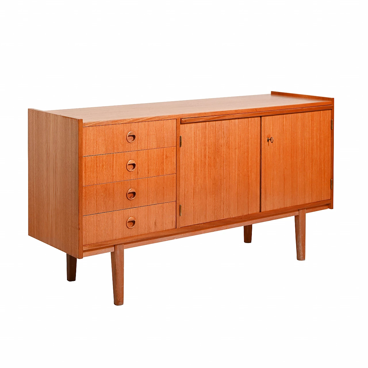 Credenza scandinava in teak con scrittoio, anni ‘60 1202199