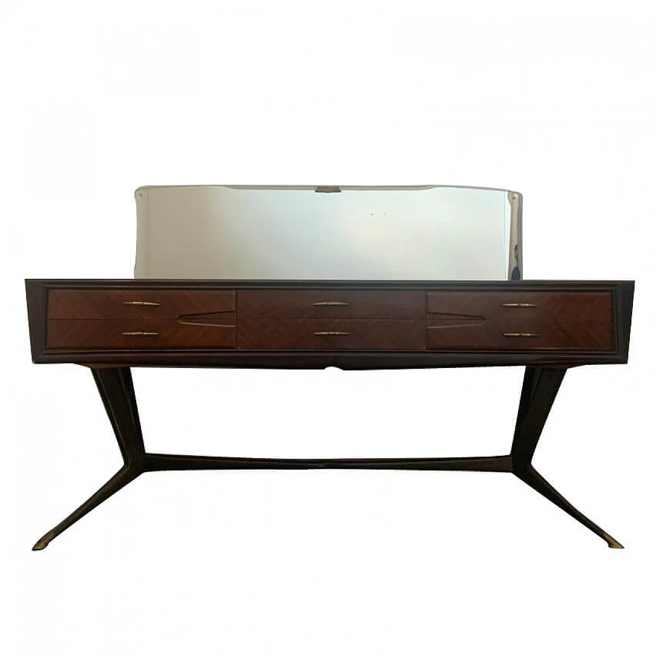 Chest of drawers in rosewood with mirror in the style of Ico Parisi, 1950s 1202286