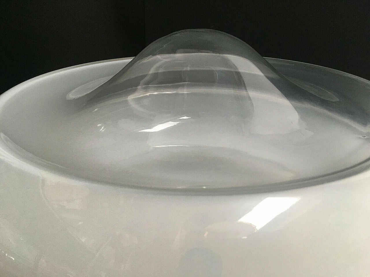 Table lamp in Murano glass and glazed terracotta, 60s 1202366