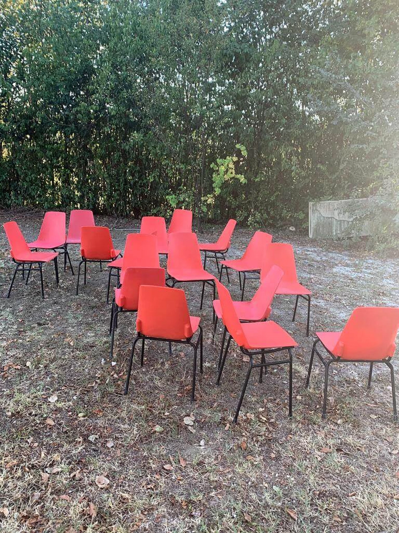 Sedia Fantasia in plastica intrecciata e struttura in metallo, anni '60 1202396