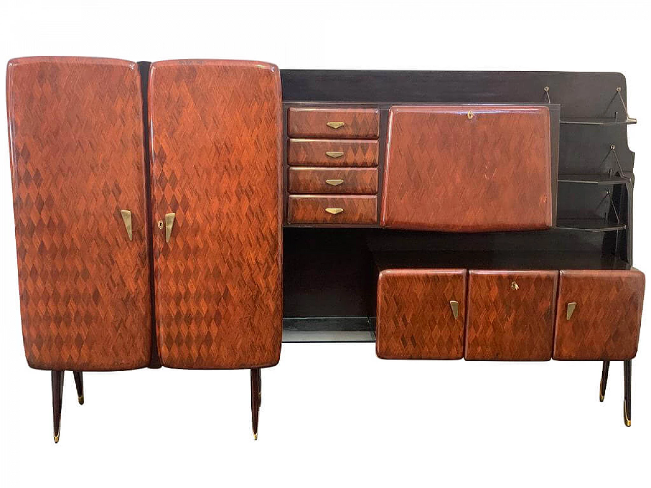 Tall rosewood sideboard by Fratelli Pozzi Lissone, 1950s 1202492