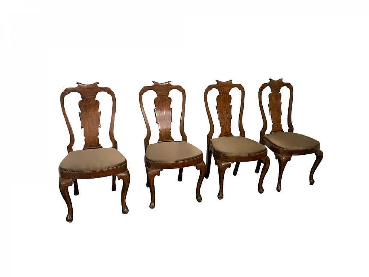 4 Antique Chippendale style chairs, 1800s 1202733