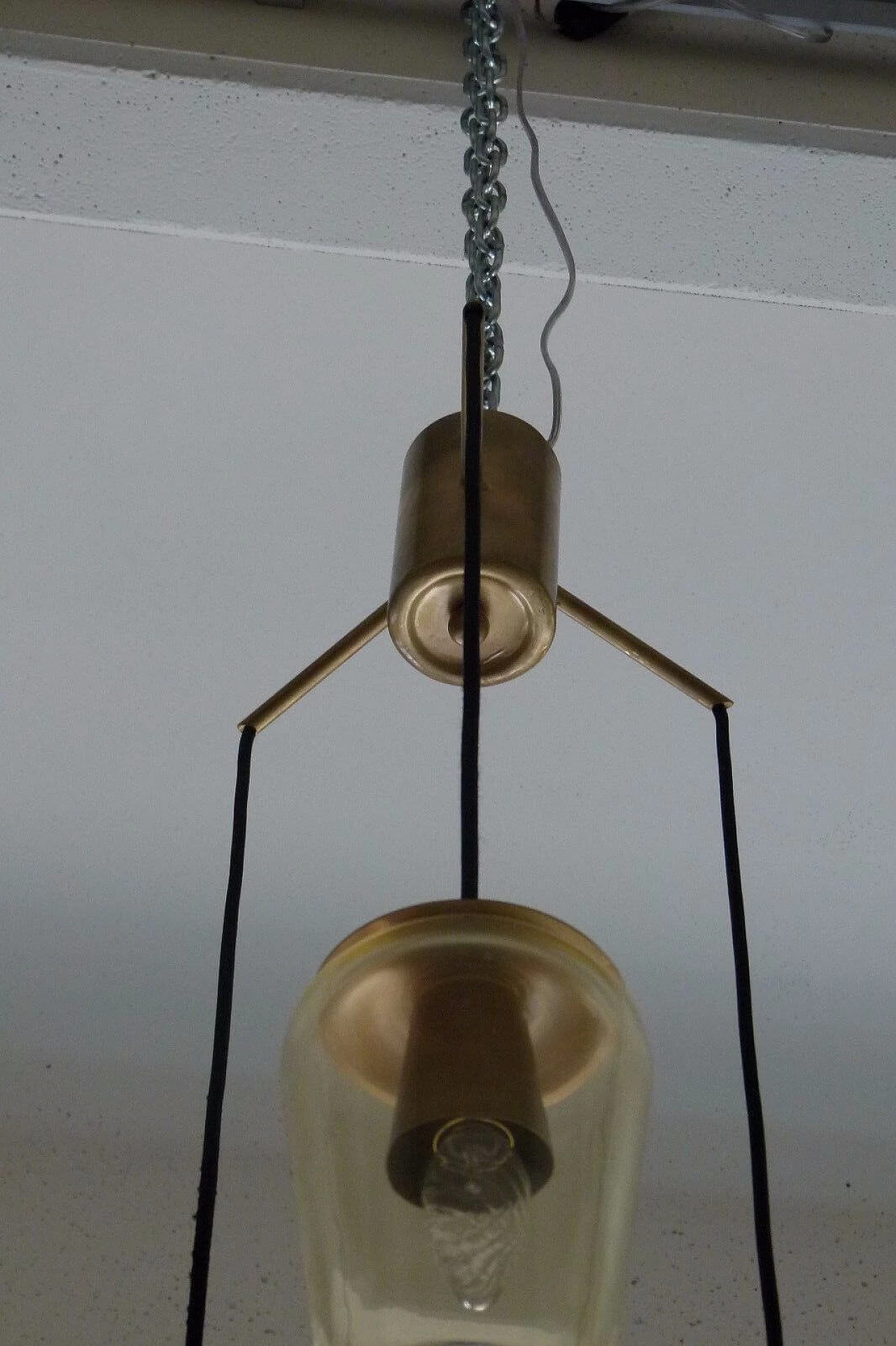 Lampadario in vetro di Murano di Flavio Poli per Seguso, anni '50 1202789