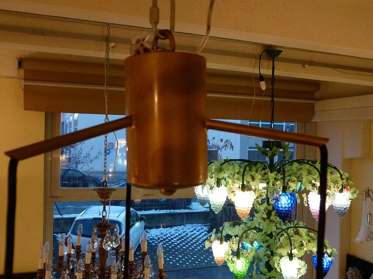 Lampadario in vetro di Murano di Flavio Poli per Seguso, anni '50 1202792