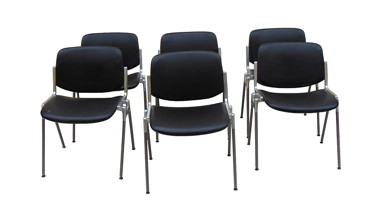6 Chairs by Giancarlo Piretti for Anonima Castelli, 80s 1202937