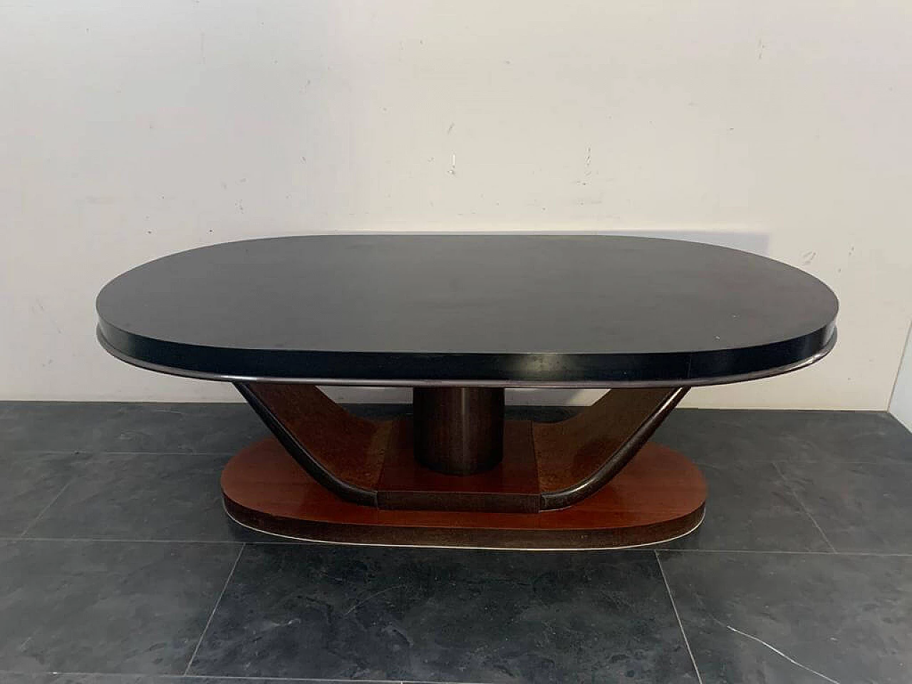 Art Deco mahogany oval dining table, 1920s 1203036
