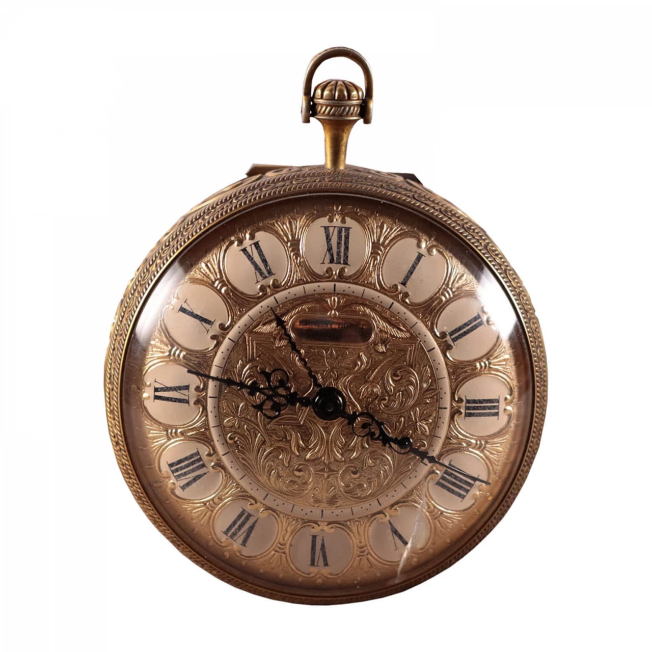Brass travel alarm clock by Ernest Borel Versailles, 60s 1203257