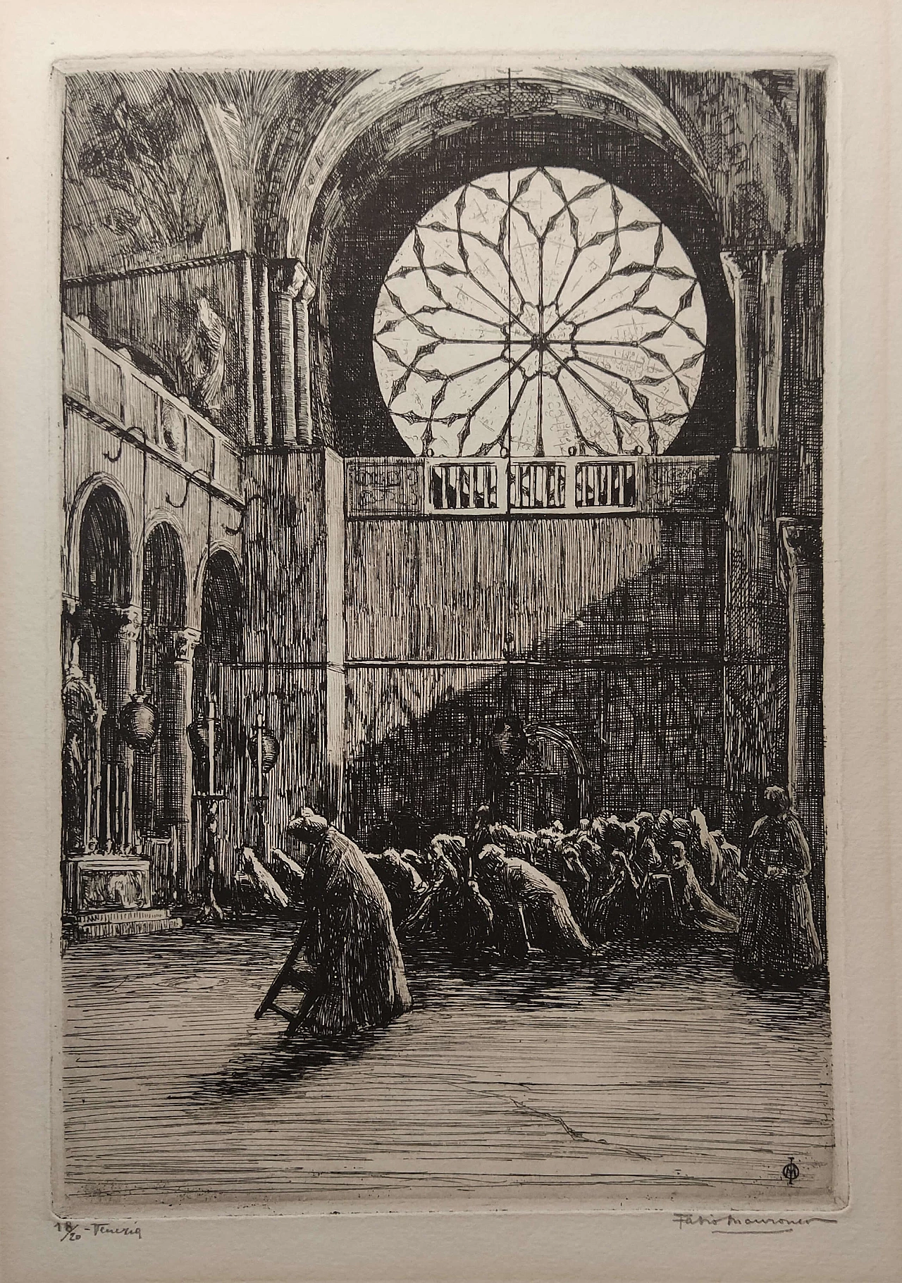 Etching I Vespri a San Marco by Fabio Mauroner, 1906 1204103