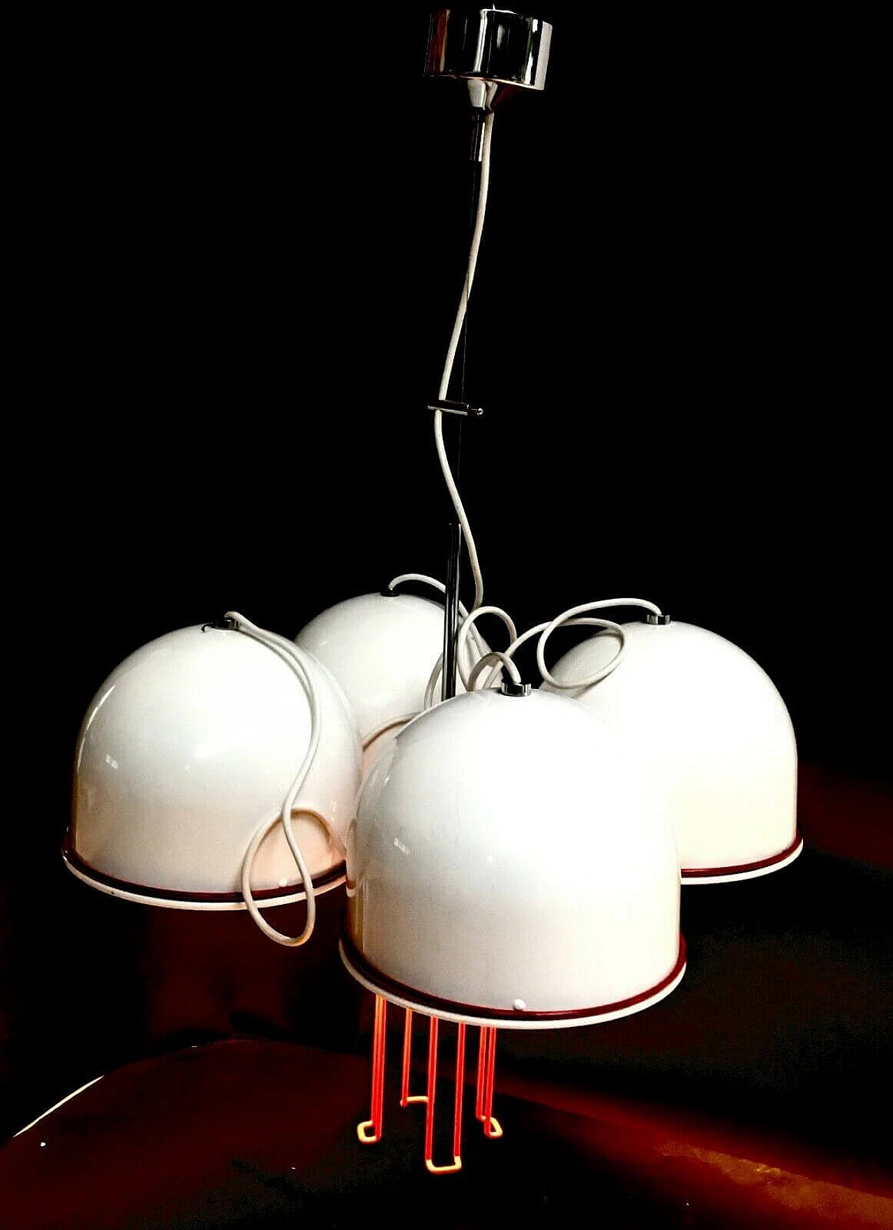 Metal chandelier by Lumi, 80s 1204252