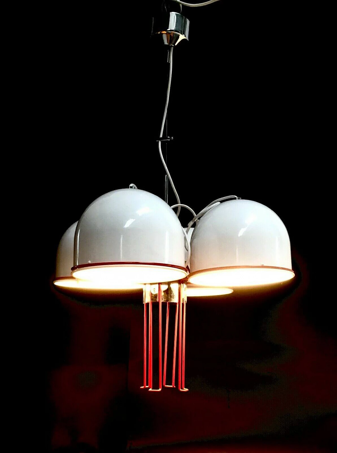 Metal chandelier by Lumi, 80s 1204256