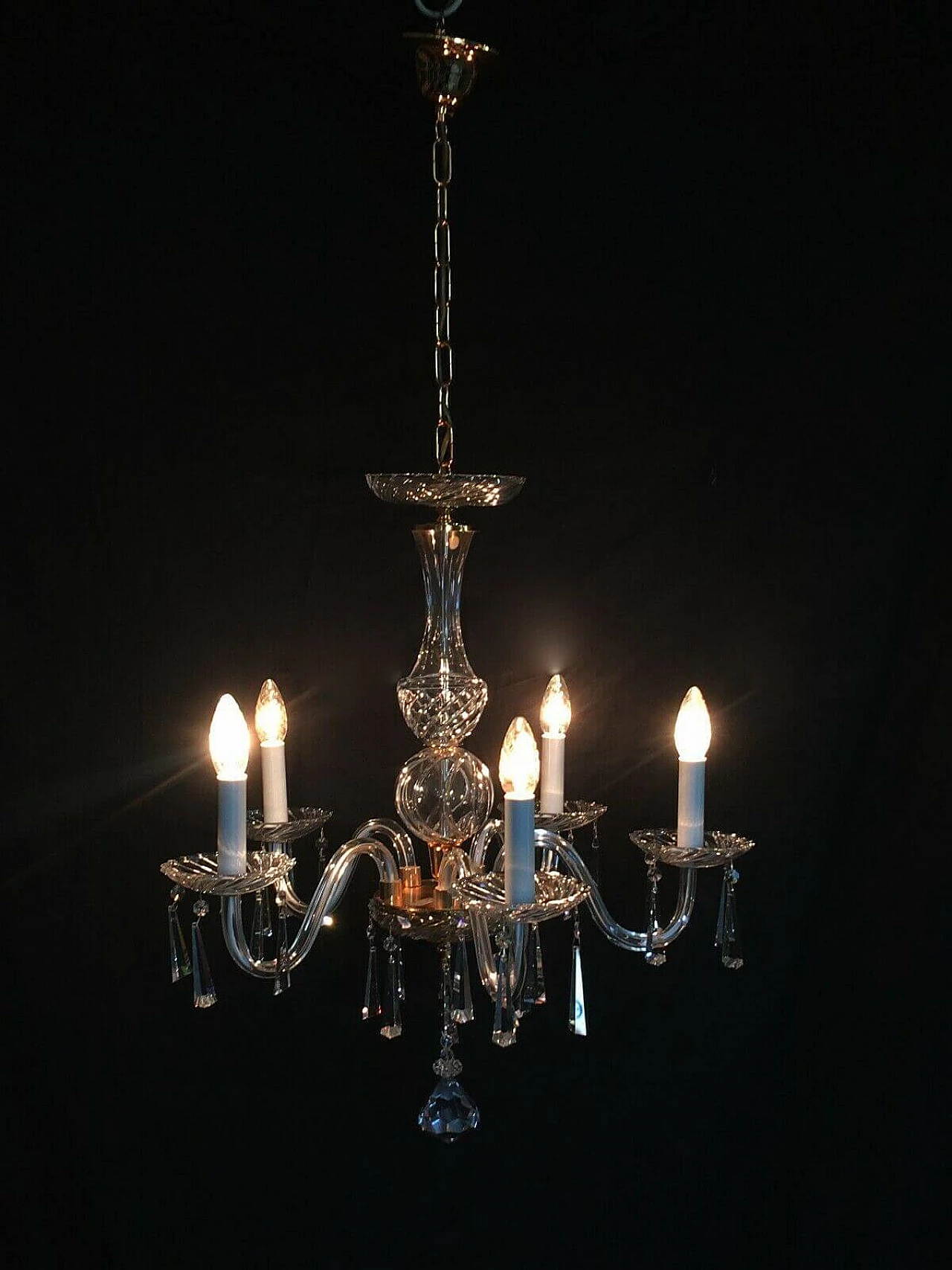 Lampadario in vetro di Murano di Italamp, anni '80 1204594