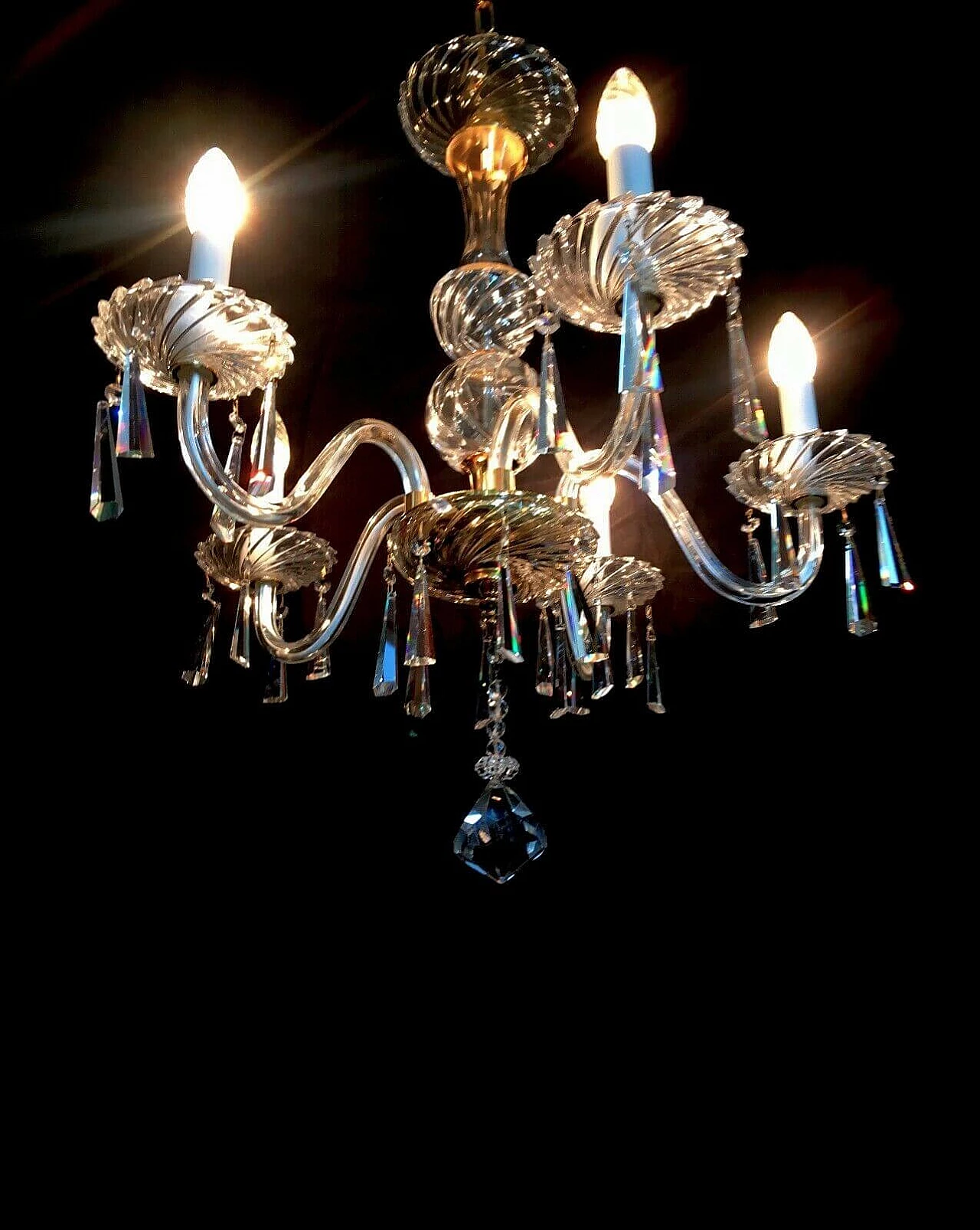 Lampadario in vetro di Murano di Italamp, anni '80 1204595