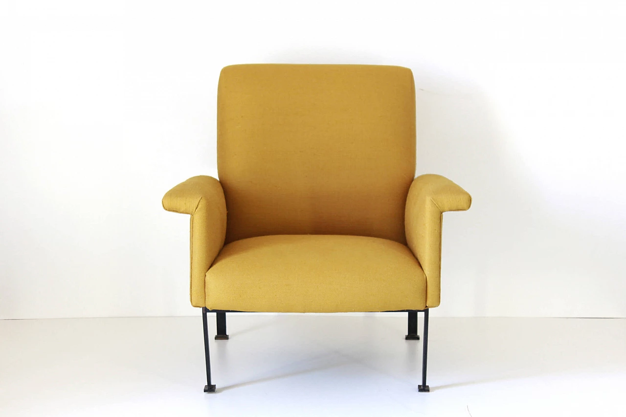 Italian design armchair in yellow, 50s 1204808