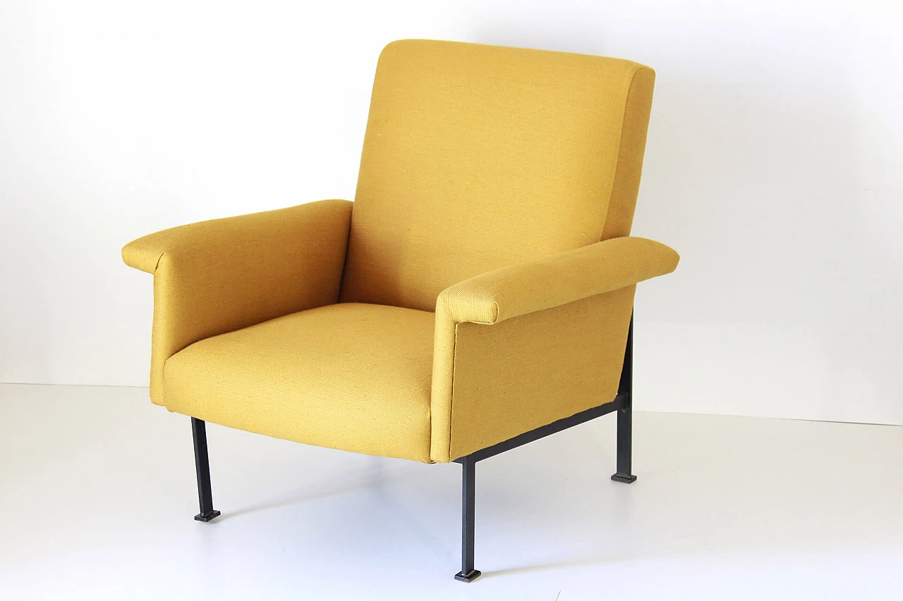 Italian design armchair in yellow, 50s 1204819