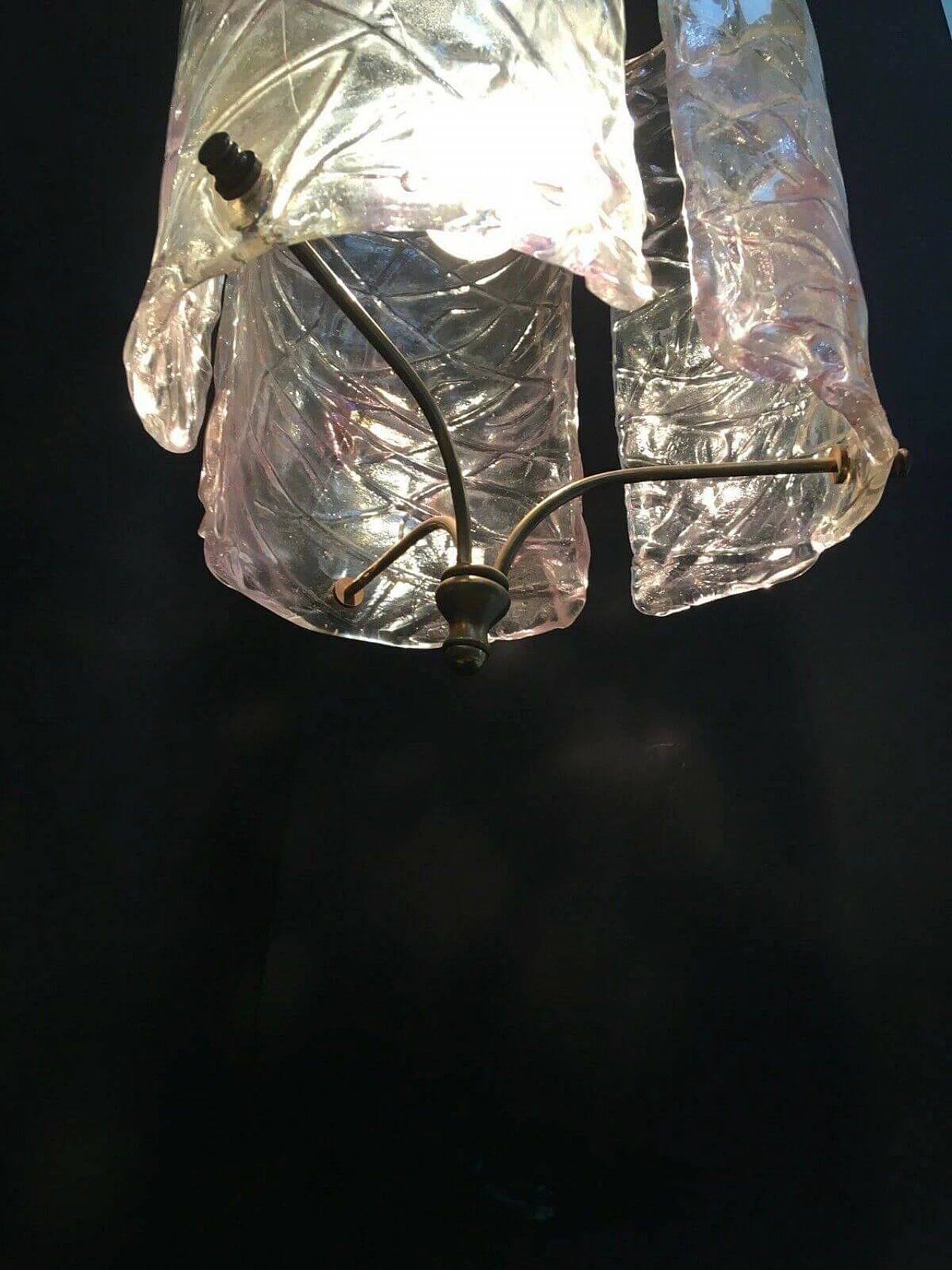 Lampadario in vetro di Murano, anni '60 1204871
