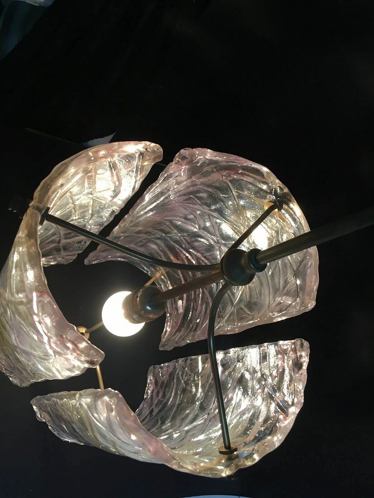 Lampadario in vetro di Murano, anni '60 1204872