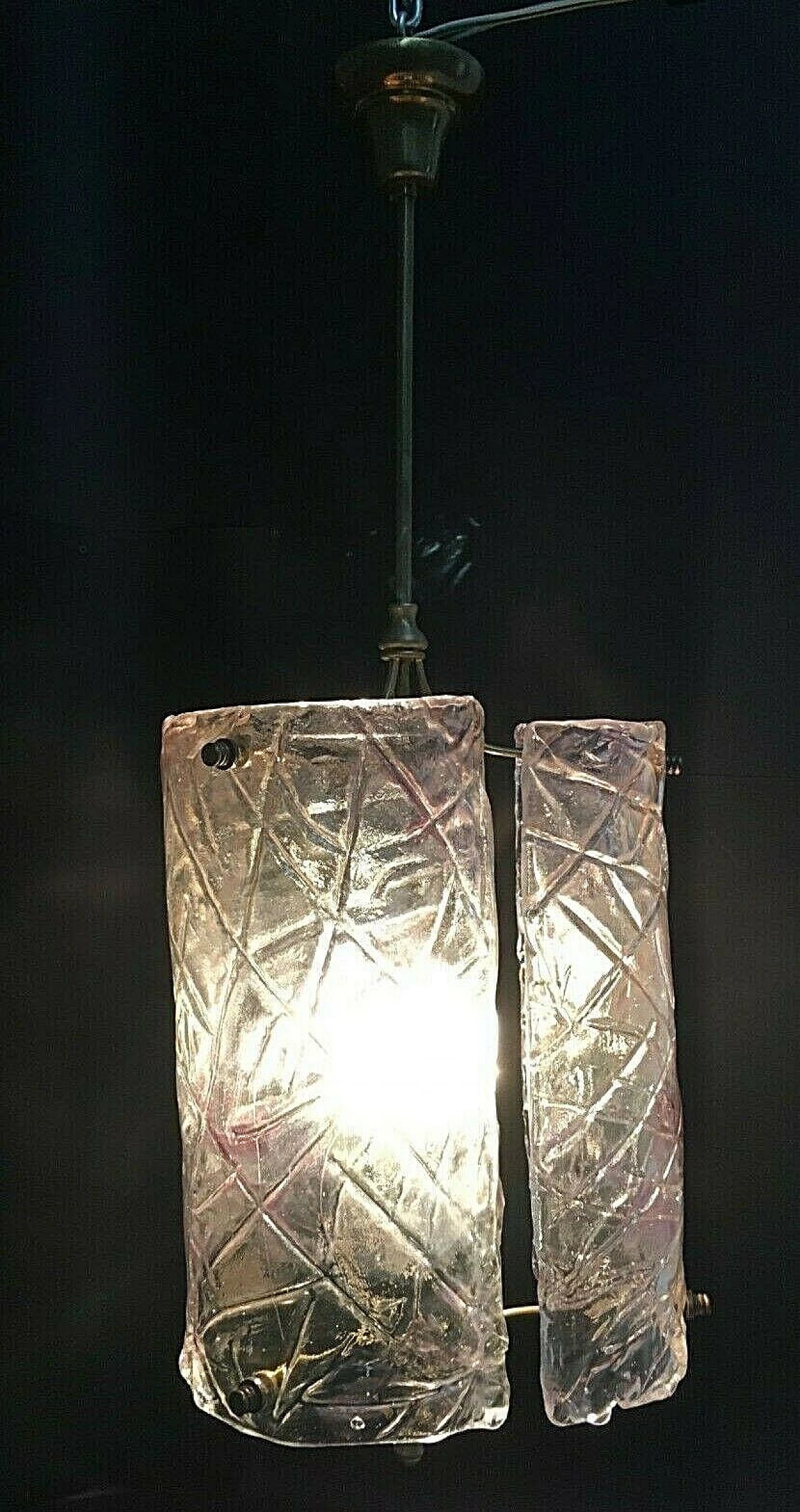 Lampadario in vetro di Murano, anni '60 1204874