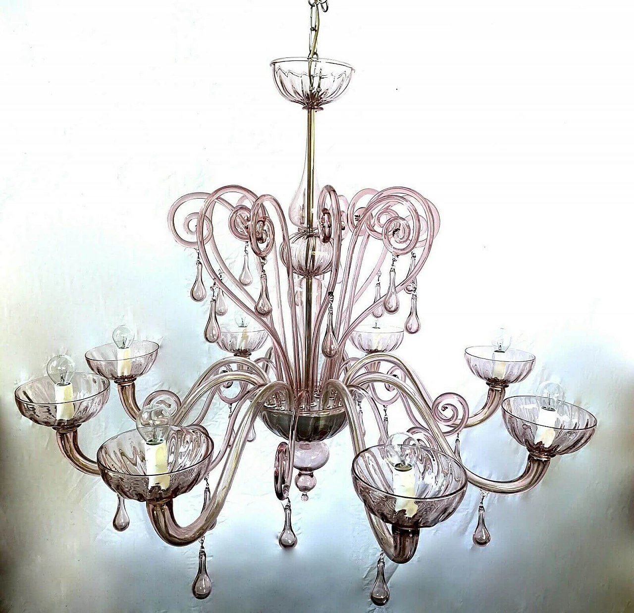 Murano glass chandelier by Cesare Toso, 90s 1204888
