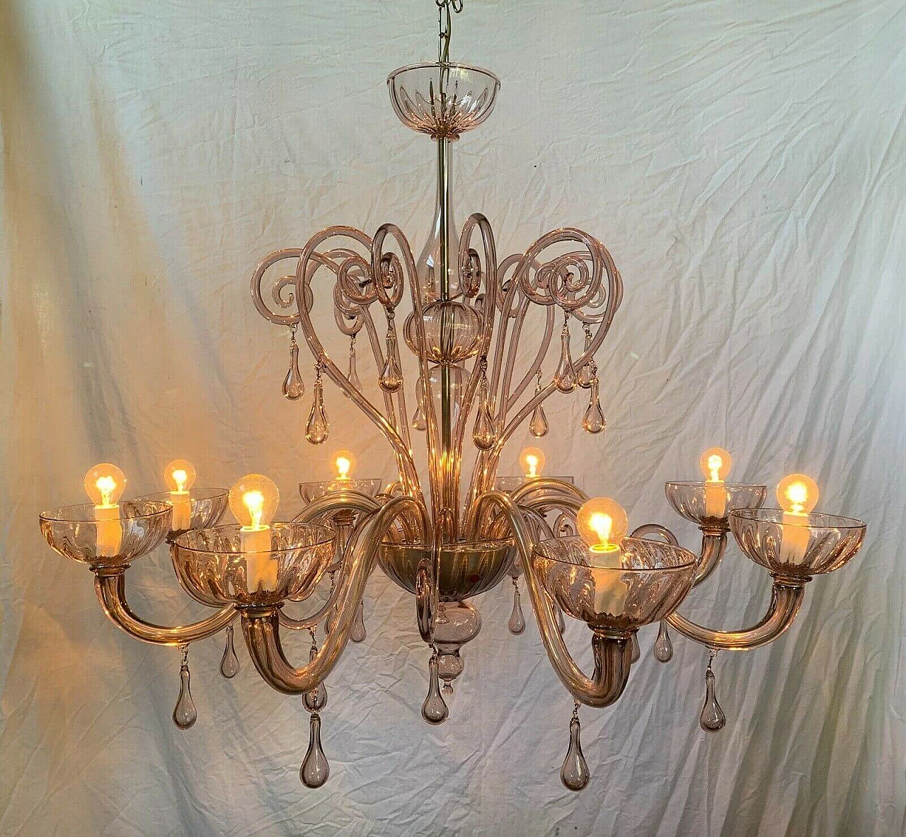 Murano glass chandelier by Cesare Toso, 90s 1204892