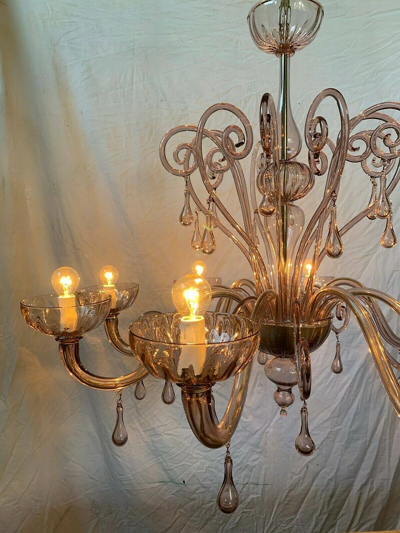 Murano glass chandelier by Cesare Toso, 90s 1204893