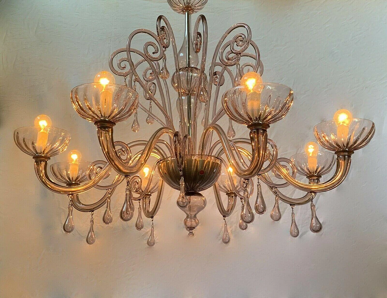 Murano glass chandelier by Cesare Toso, 90s 1204894