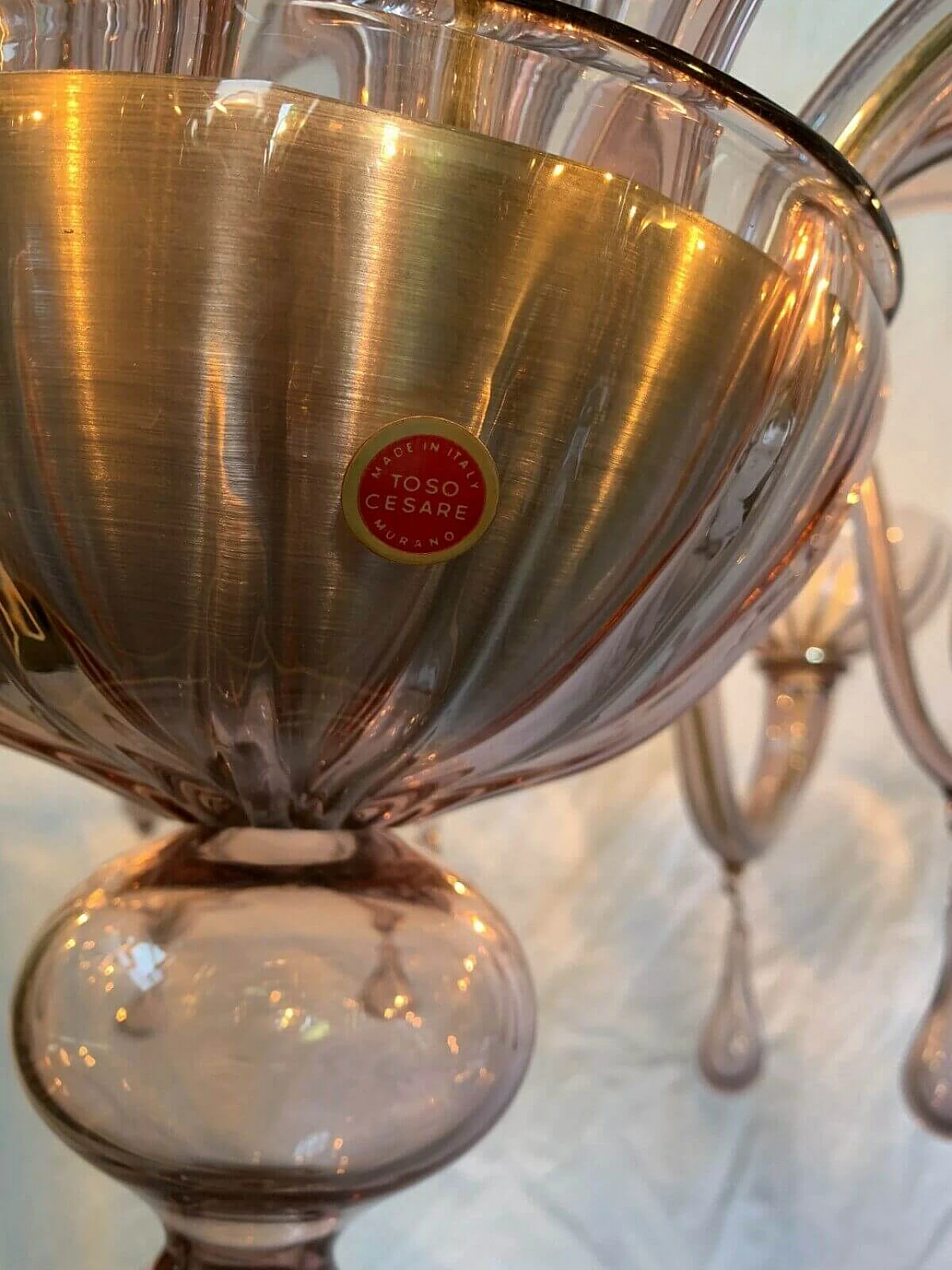 Murano glass chandelier by Cesare Toso, 90s 1204895