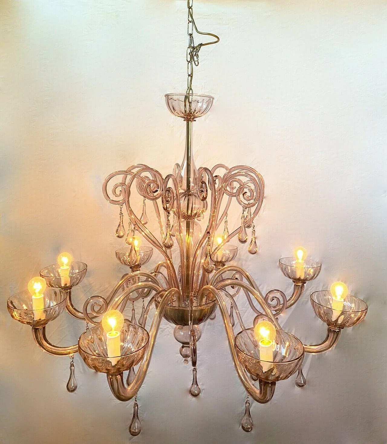 Murano glass chandelier by Cesare Toso, 90s 1204896