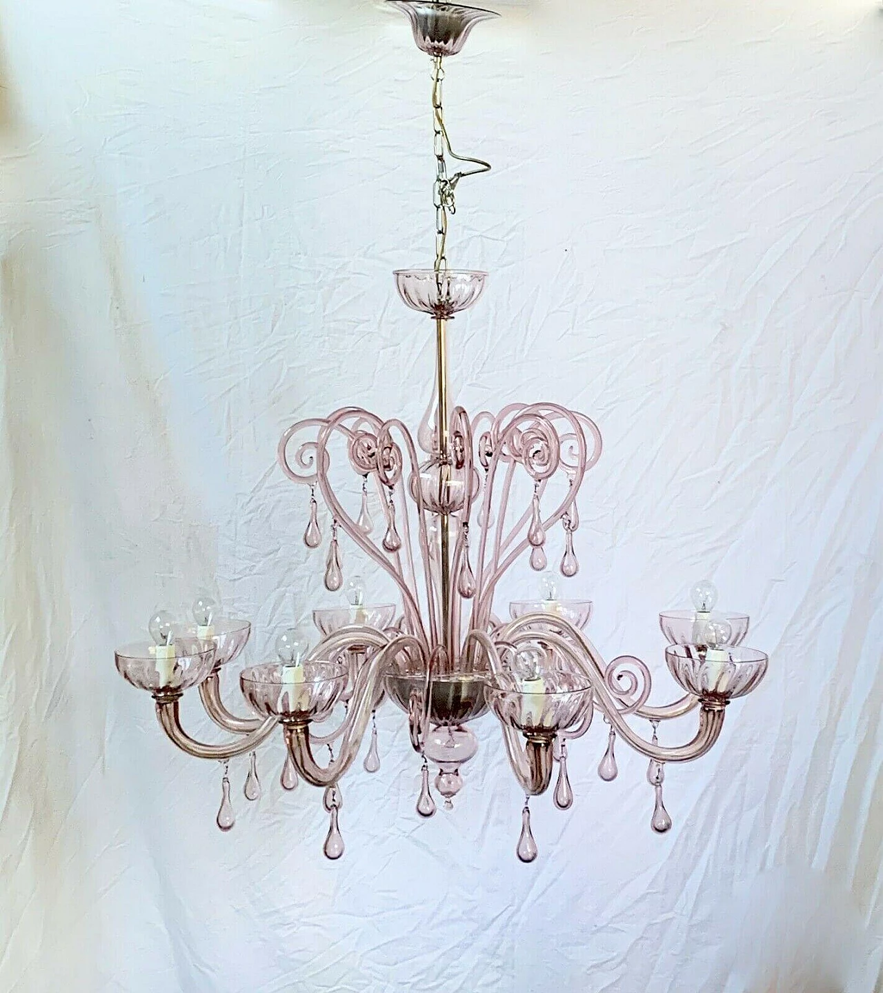 Murano glass chandelier by Cesare Toso, 90s 1204897