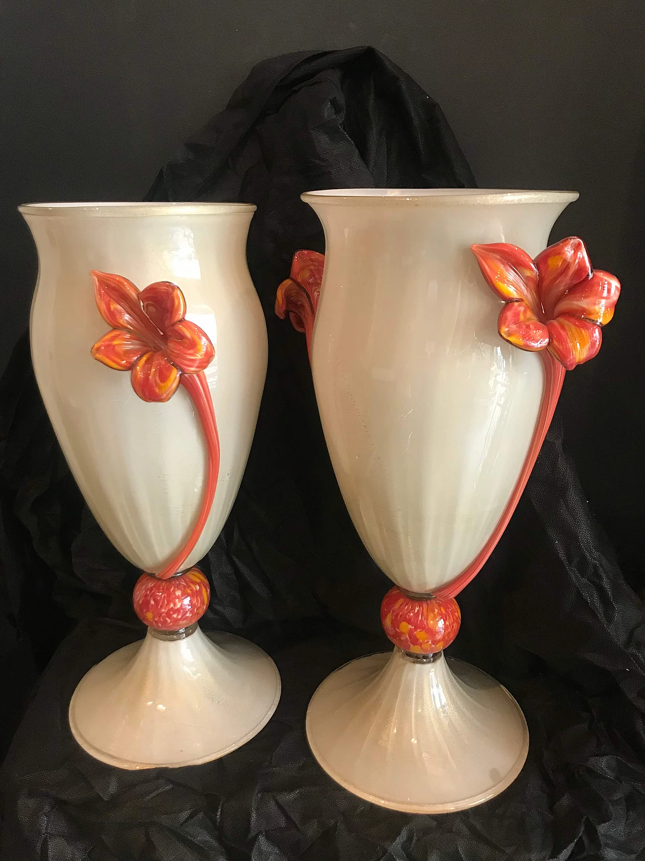 Pair of Murano glass vases, 1940s 1204926