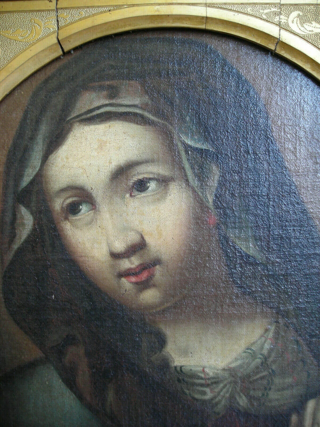 Dipinto olio su tela di Madonna, '700 1205220