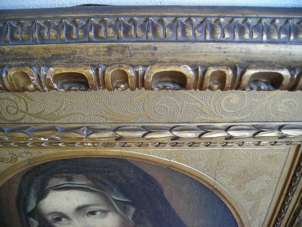 Dipinto olio su tela di Madonna, '700 1205222