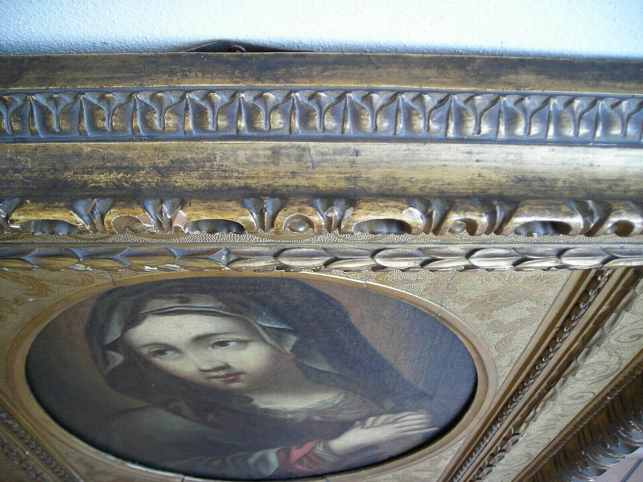 Dipinto olio su tela di Madonna, '700 1205226