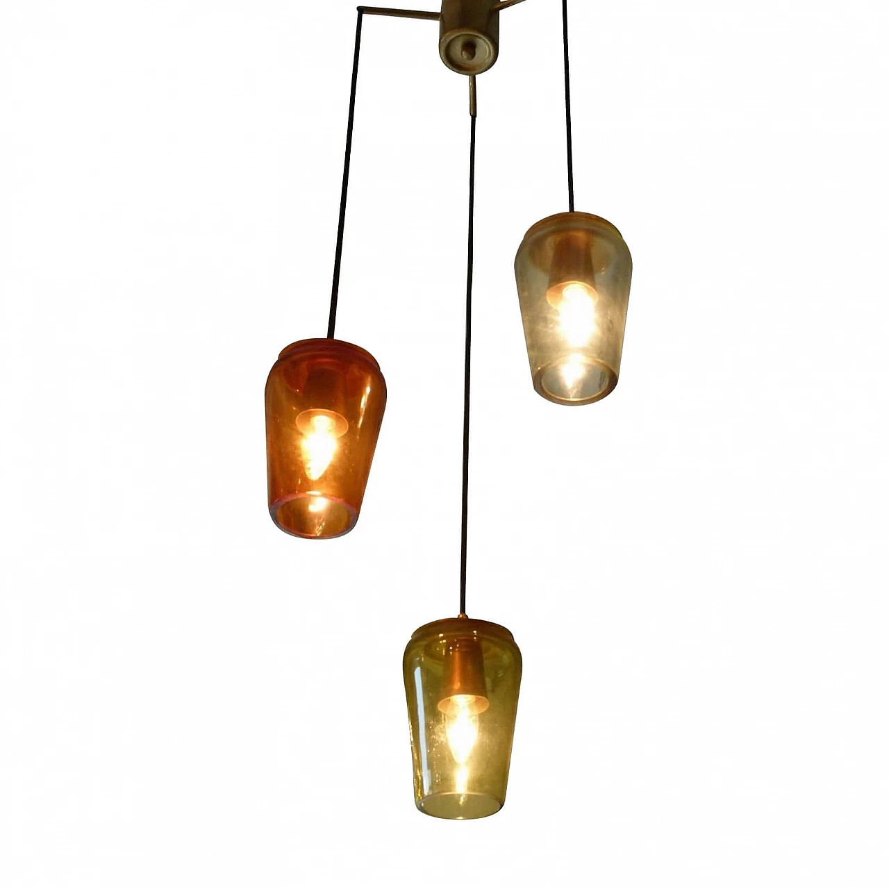 Lampadario in vetro di Murano di Flavio Poli per Seguso, anni '50 1205867