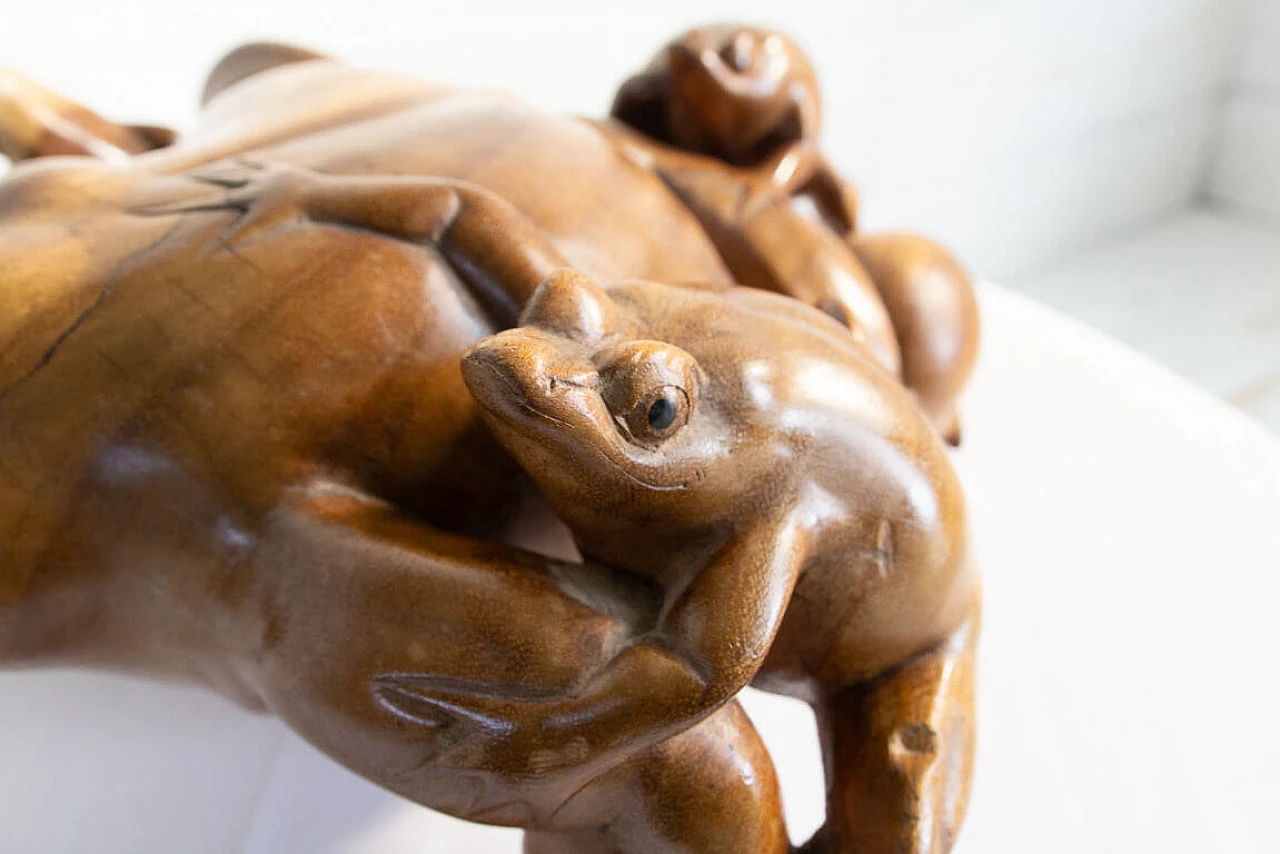 Grande statua lignea di Rana e Ranocchietti, inizio '900 1205873