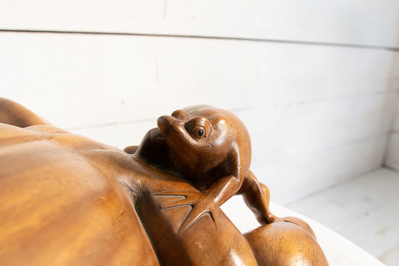 Grande statua lignea di Rana e Ranocchietti, inizio '900 1205876