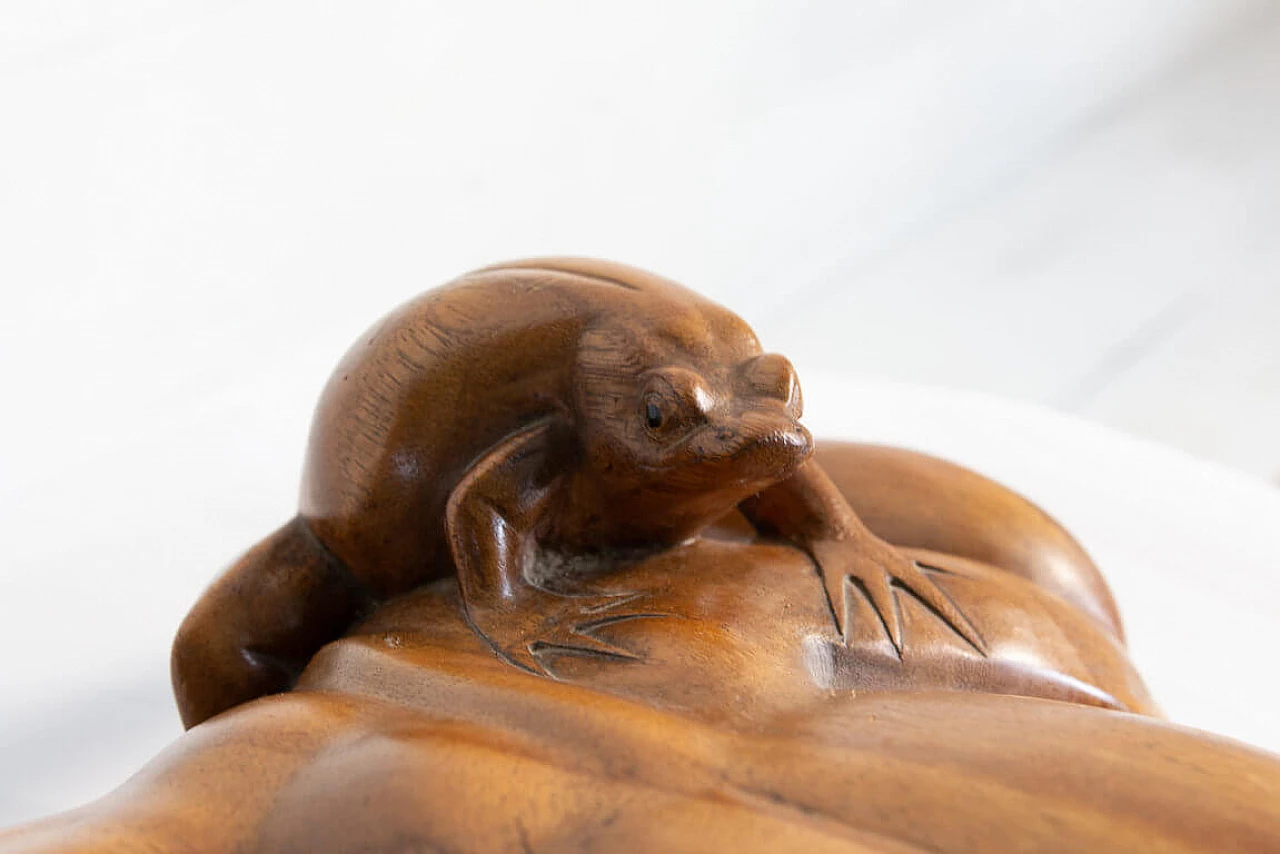 Grande statua lignea di Rana e Ranocchietti, inizio '900 1205881