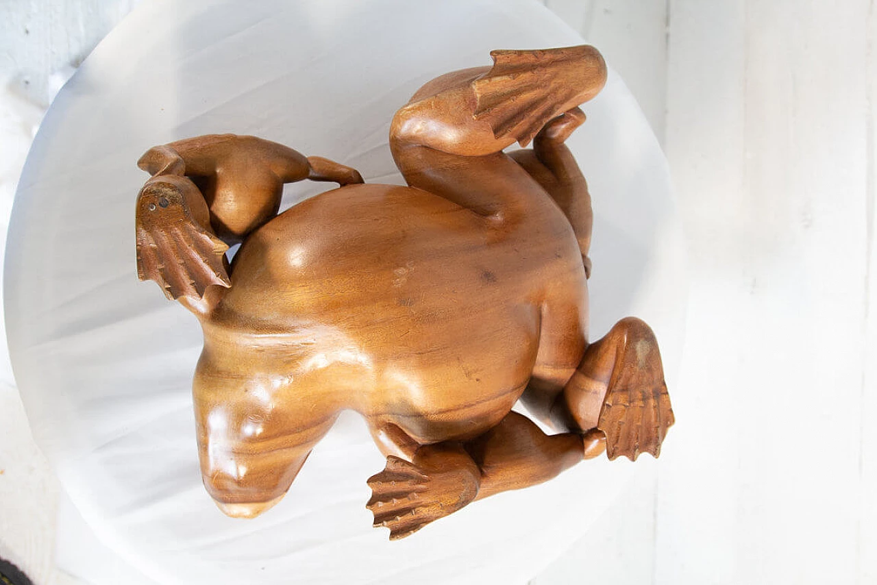 Large wooden statue of Frog and Frogs, early '900 1205884
