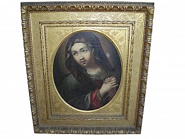 Oil painting on canvas of Madonna, 18th century