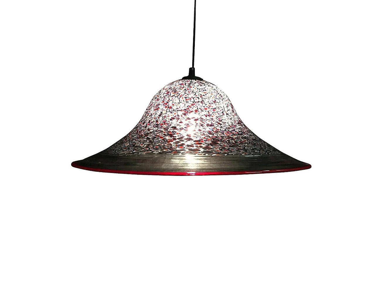 Neverrino Murano glass chandelier by Vistosi, 70s 1206008