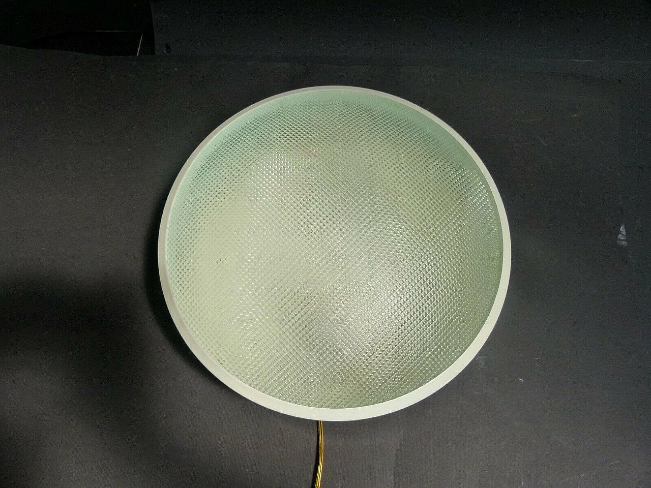 Glass and metal ceiling lamp attributed to Stilnovo, 1950s 1206569