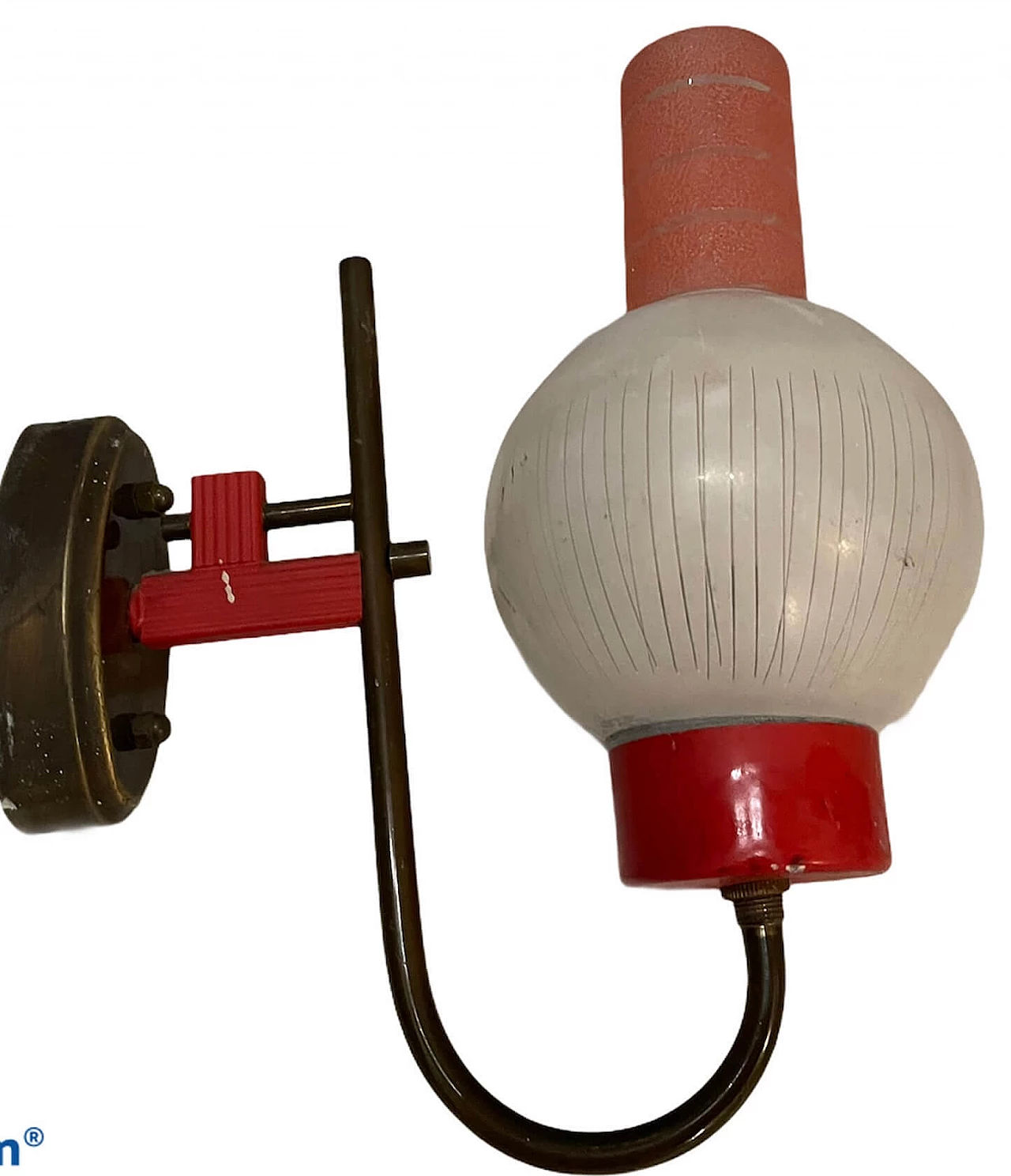 Pair of Stilnovo red sconces, 50s 1207097