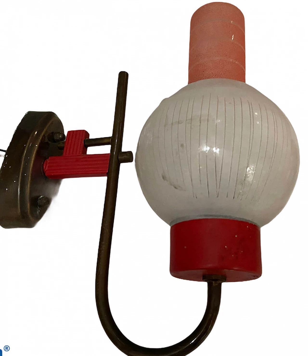 Pair of Stilnovo red sconces, 50s 1207099
