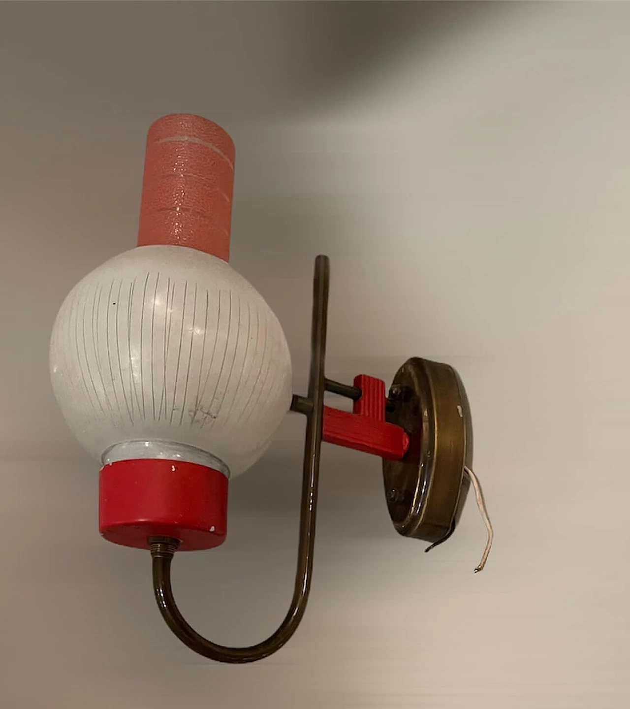 Pair of Stilnovo red sconces, 50s 1207100