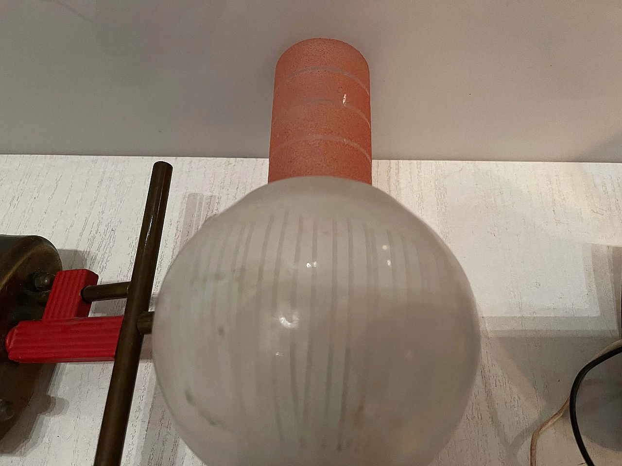 Pair of Stilnovo red sconces, 50s 1207103